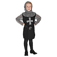 Schwarzer Kreuzritter Kostüm für Kinder