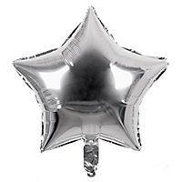 Silver star foil balloon