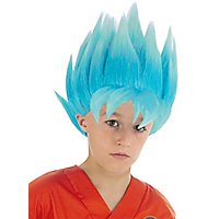 Son Goku Super-Saiyajin wig for children blue