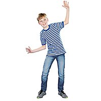 striped shirt for children half sleeved blue-white