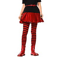Striped Tights black & red for Kids