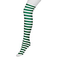 Striped tights for children green-white