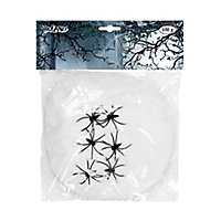 White cobwebs 100 g with spiders
