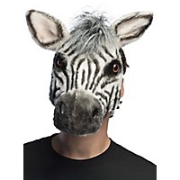 Zebra Halbmaske aus Plüsch