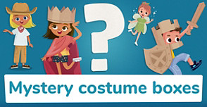 Mystery costume boxes for kids