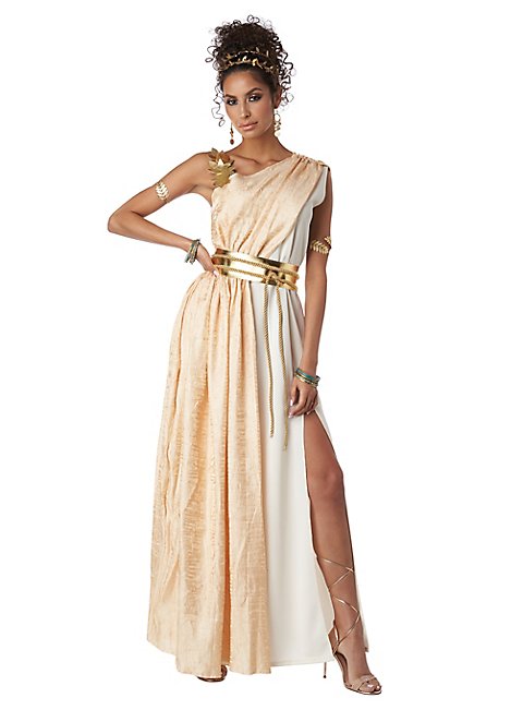 Cosplay.fm Damen Anime Kostüm Kleid Outfit Mit Kragen Halskette Handschuhe Hörner Für Cosplay, Weiss/opulenter Garten, M
