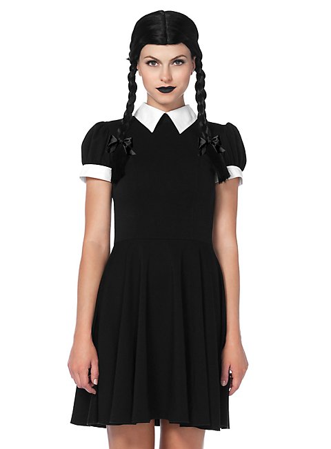 Smiffys Gotisches Ballkleid Für Kinder – Mit Netz-Rüschen, Gr. 10–12 Jahre, Halloween-Kostüm