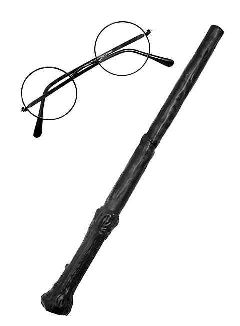Harry Potter Zauberstab und Brille - maskworld.com