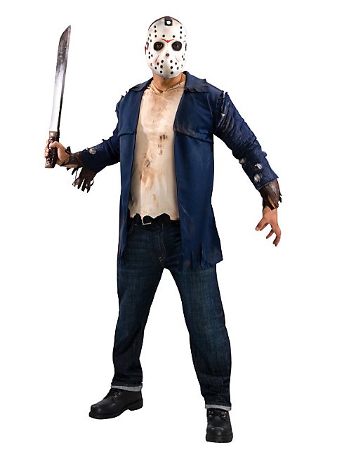 Erwachsene Herren Jason Kostüm mit Maske Scary Halloween Kostüm Größe M/L