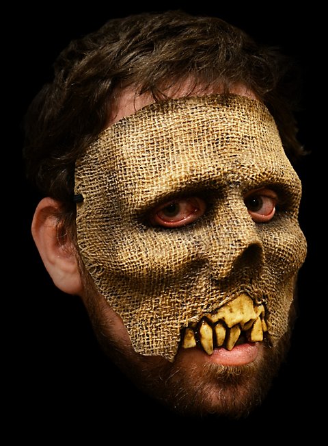 Lumpen-Zombie Halbmaske aus Latex - maskworld.com