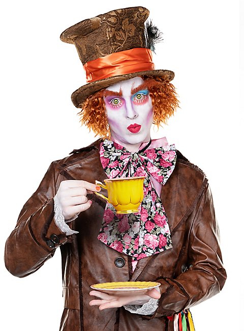 Horror-Shop Hutmacher Perücke – Orange-rot, Verrückte Frisur Für Alice Im Wunderland Kostüm