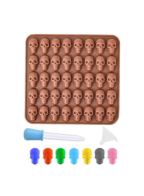 50 Mini-Totenköpfe Aus Kunststoff Für Halloween – Grusel-Deko Für Partys, Streiche & Bastelprojekte