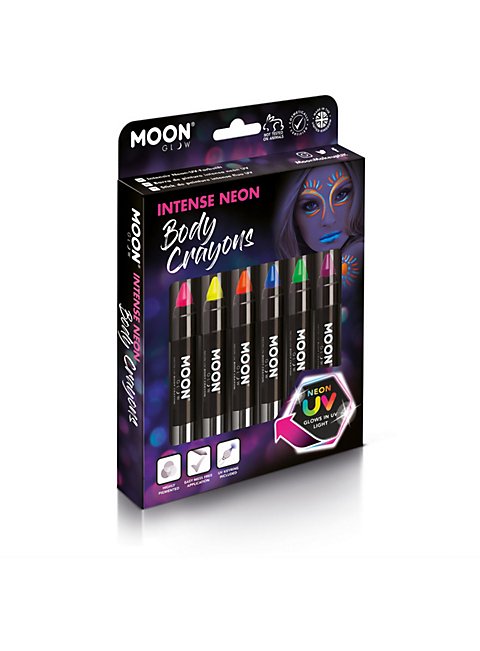 Moon Glow Intense Neon UV Lipstick 6 Assorted Colours Box Set Costume Make Up main image 0
