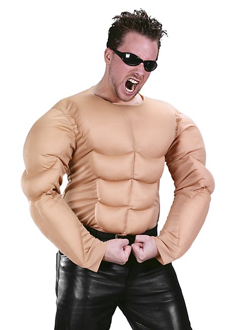 Boxer Set Muskelshirt und Boxhandschuhe Verkleidung Kostüm Herren Muskeln NEU 