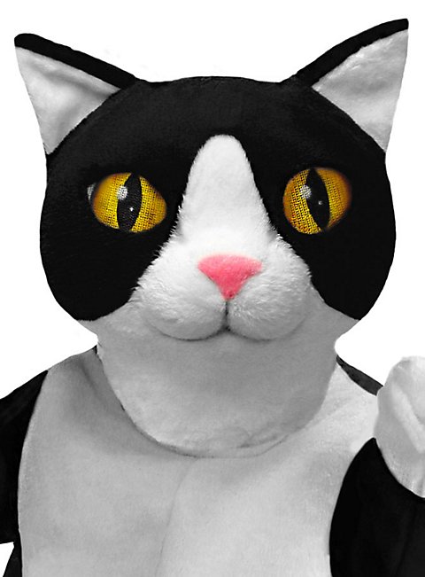 Schwarz-Weiße Katze Maskottchen - maskworld.com