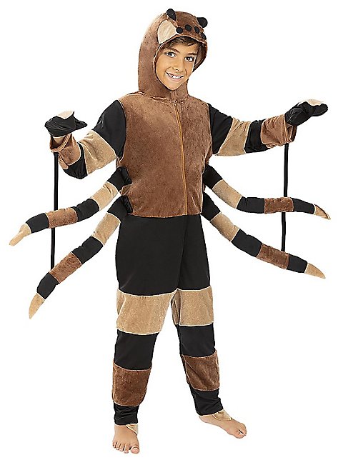 Kinder Spinnen-Weste Kostüm – Schwarz-grau, Größe 104-128, Aus Polyester, Ohne Zubehör