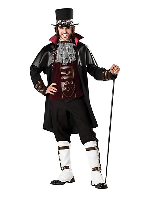 Halloween Herrenhemd Langarm – Gothic, Steampunk, Vampir-Kostüm, In Verschiedenen Farben (Polyester/Baumwolle)