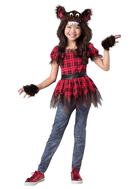 Wee-Wolf Mädchen Kostüm – Süßes Werwolf-Kostüm Für Halloween & Mottopartys