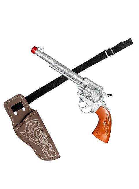 Cowboygürtel und Colt Western Spielzeugpistole Spielzeugrevolver Pistolenholster 
