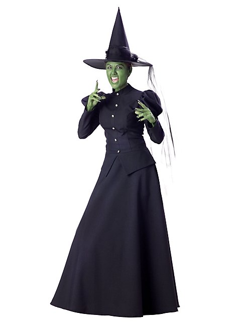 Böse Hexe Kostüm Hexenkostüm schwarz L 42/44 Hexen Verkleidung Halloween Damen 