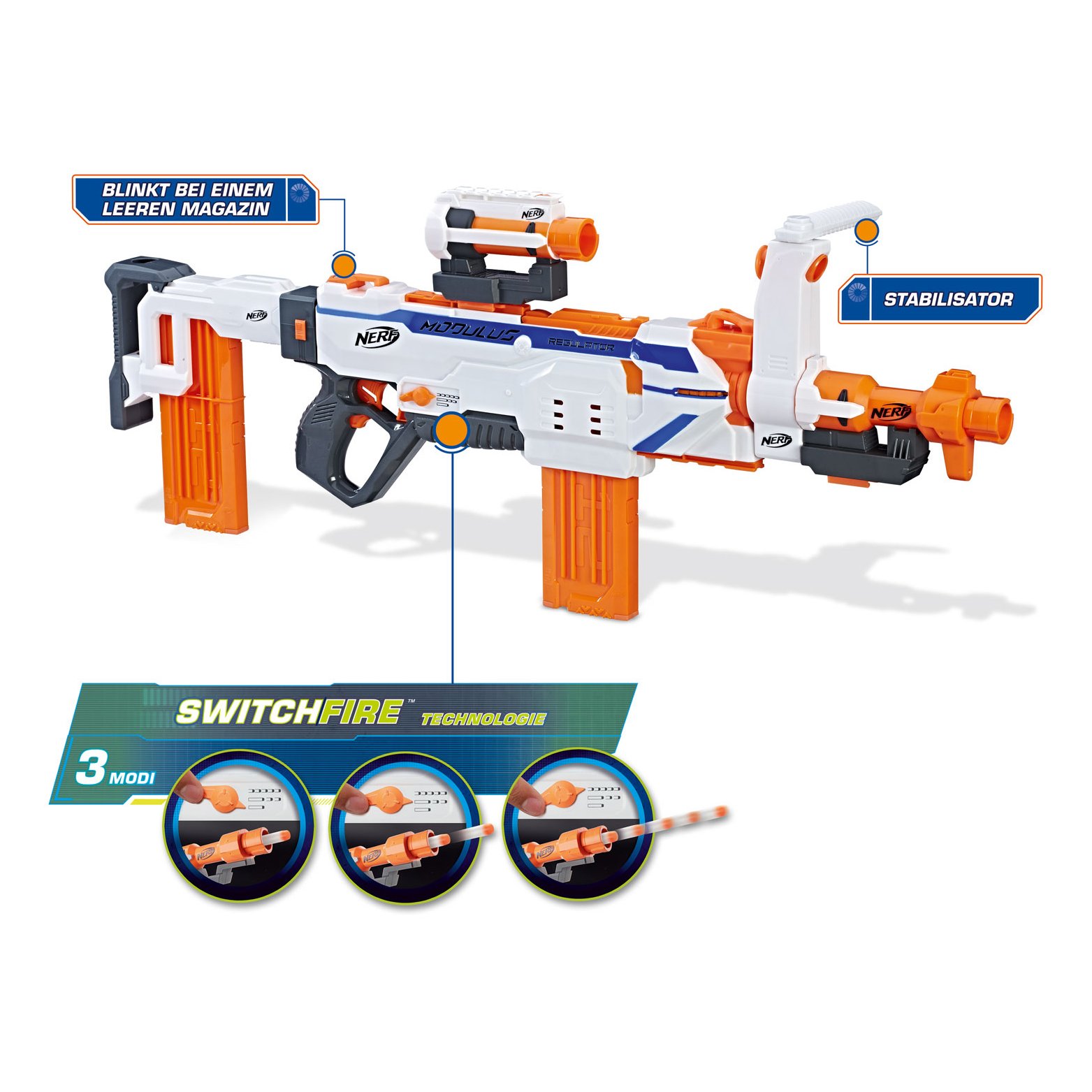 NERF NStrike Elite Modulus Regulator elektr. DartBlaster Einzel/Dauerfeuer eBay