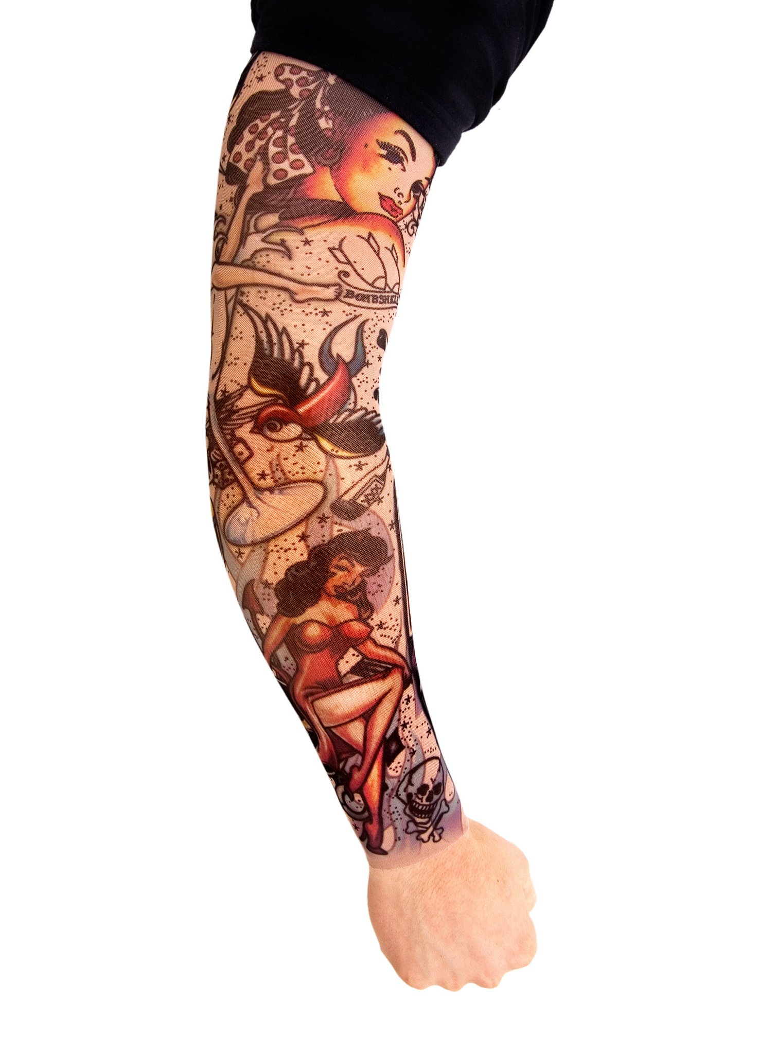 Rockabilly Tattoo Skin Ärmel Tattoo Strumpf Falsche Tattoos eBay