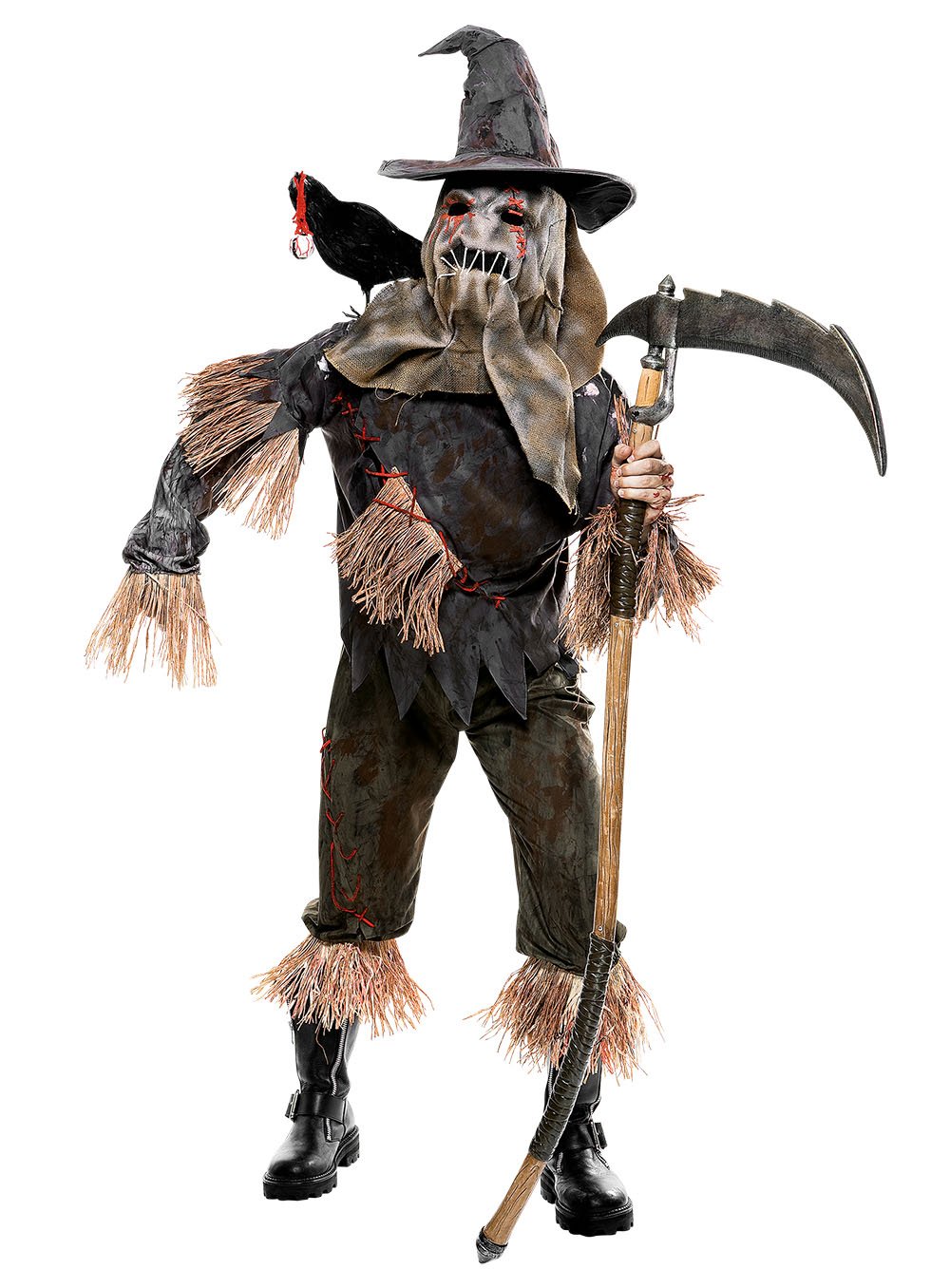 Vogelscheuche Scarecrow Halloween Horror Kostüm mit Maske | eBay