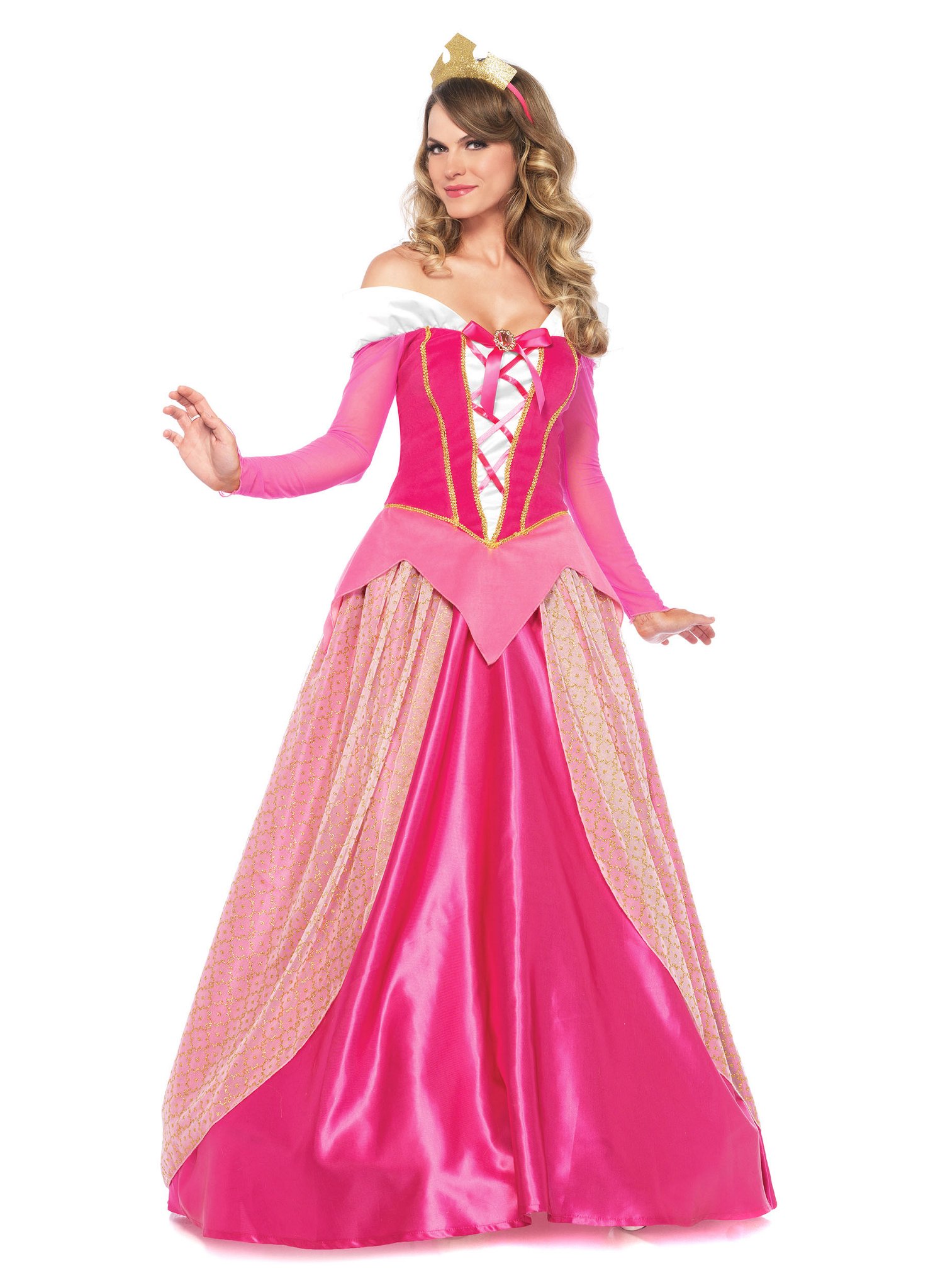 märchen prinzessin kostüm kleid pink mit haarreif tiara | ebay