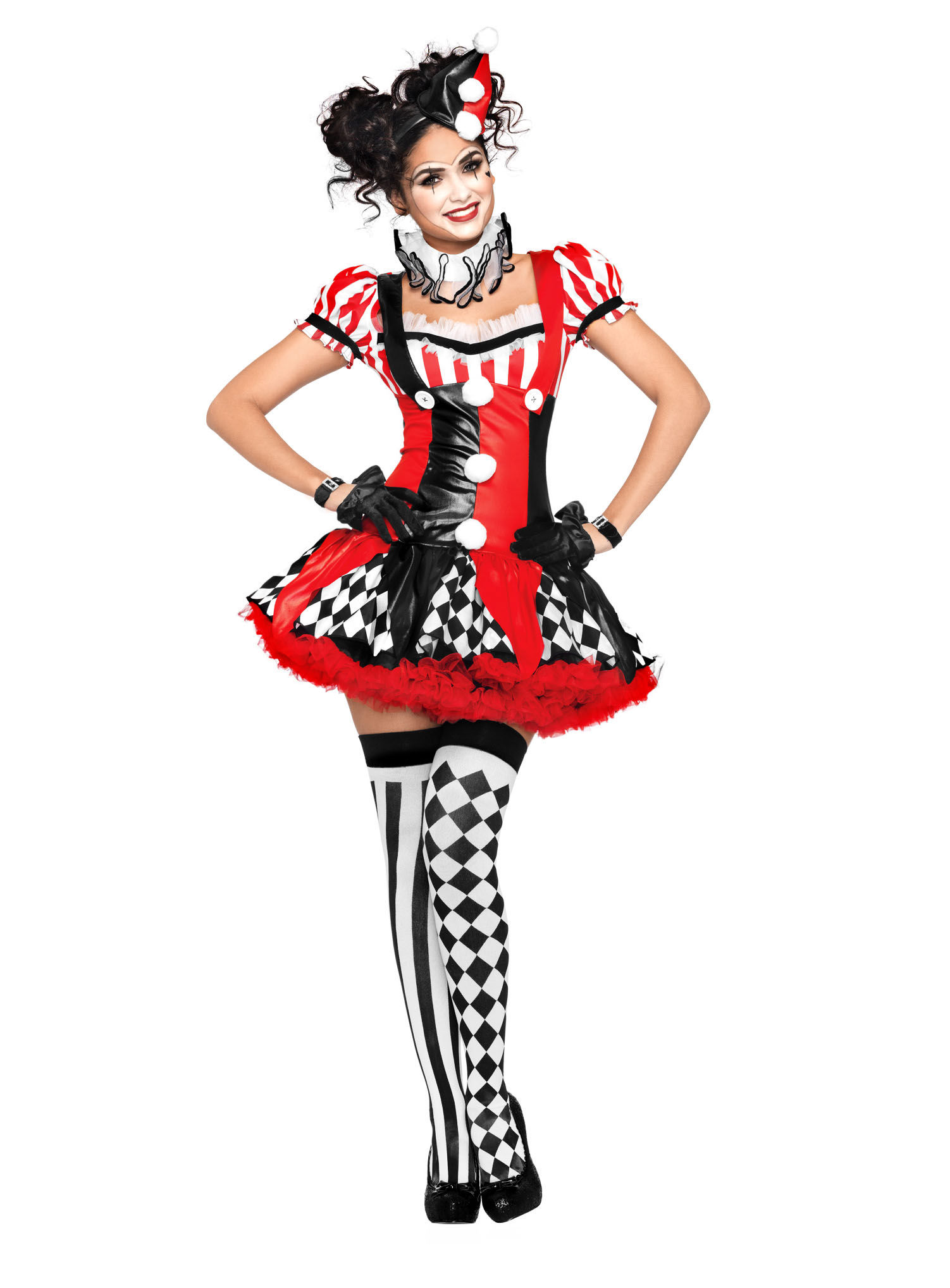 Harlekina Clown Kostüm Damen