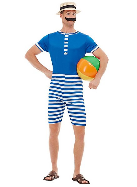 20er Jahre Badeanzug Kostüm blau