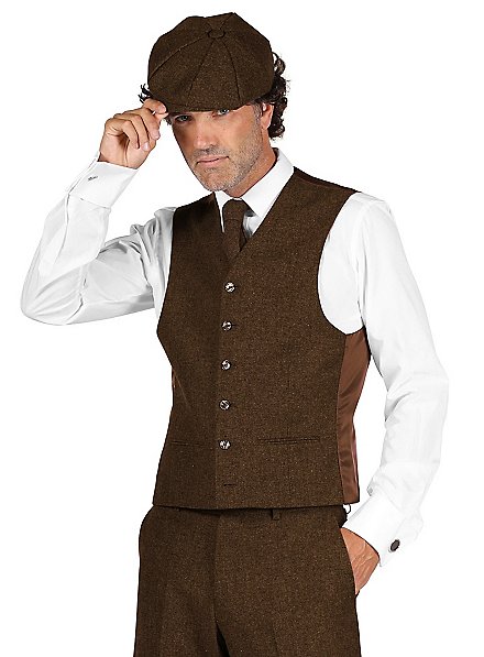 20s suit vest brown