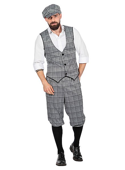 Peaky Blinders Shelby Mens Costume, Black & Grey, Jacket, Mock