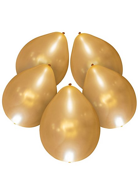 5 illooms LED Luftballons gold