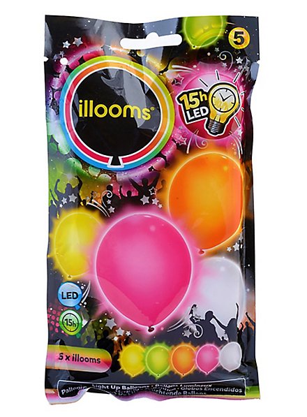 5 illooms LED Luftballons sunny