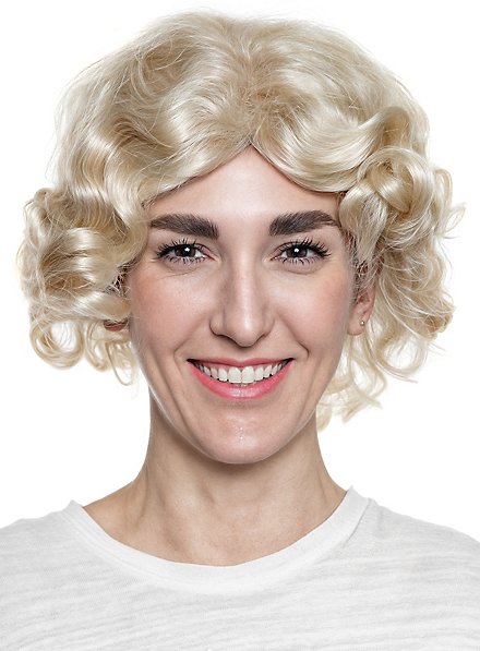 50er Jahre Lockenperücke kurz blond