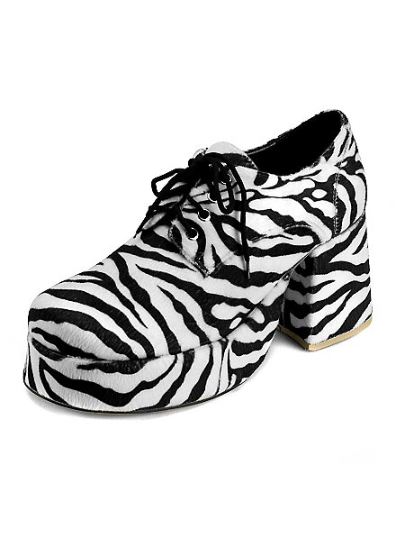 70er Schuhe Herren Zebra