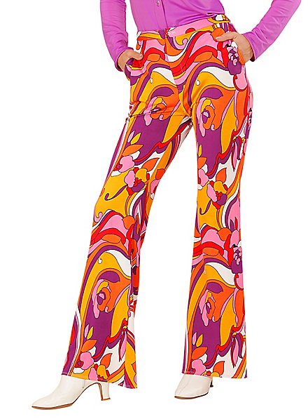 70s ladies trousers orchids