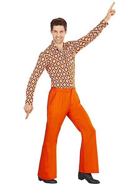 70s men pants orange - maskworld.com