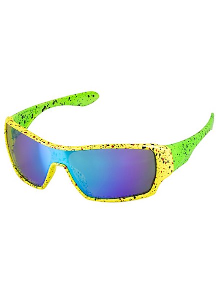 80er Disco Brille gelb