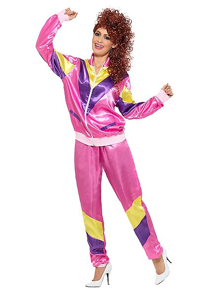 80S Tracksuit Pink-Purple - maskworld.com