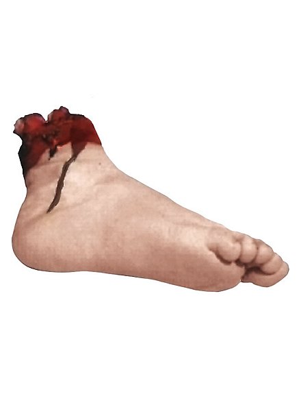 Abgehackter blutiger Fuß