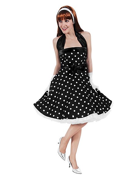 Abito rockabilly bianco e nero