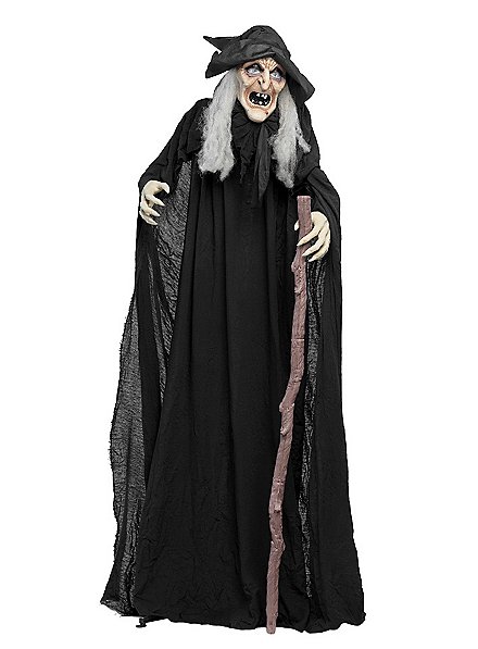 Animated Scary Witch Halloween Decoration with Lights and Movements ...