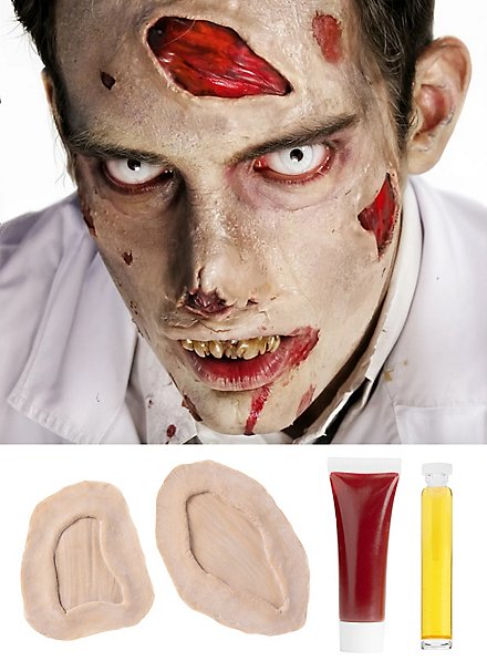 Applicazione Lattice Per Ferite Finte – Effetto Sangue E Carne, Trucco Horror Per Halloween E Carnevale, Trasformazione Cinematografica