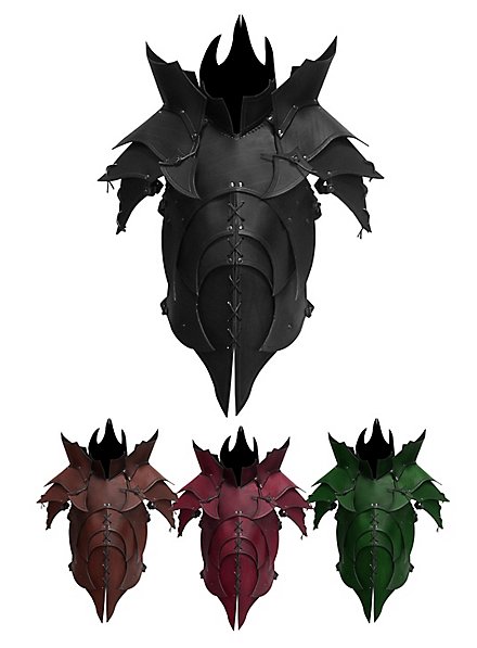 Armure de démon avec spallières en cuir - maskworld.com