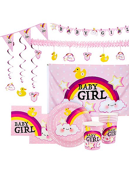 Baby Party Decoratie Set Girl 31-delig voor 6 personen