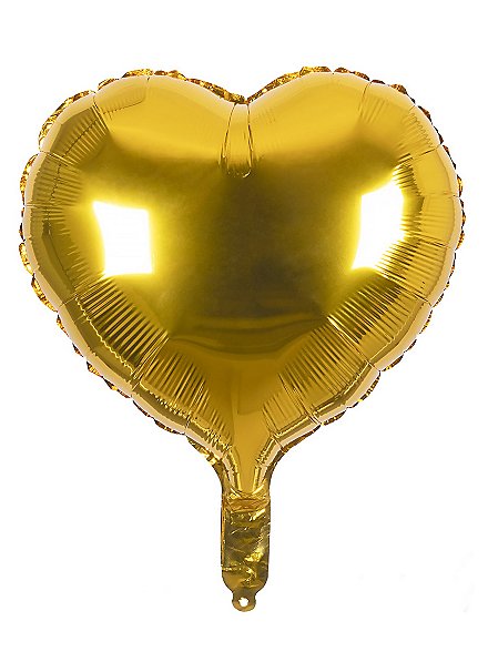 Ballon en plastique cœur or