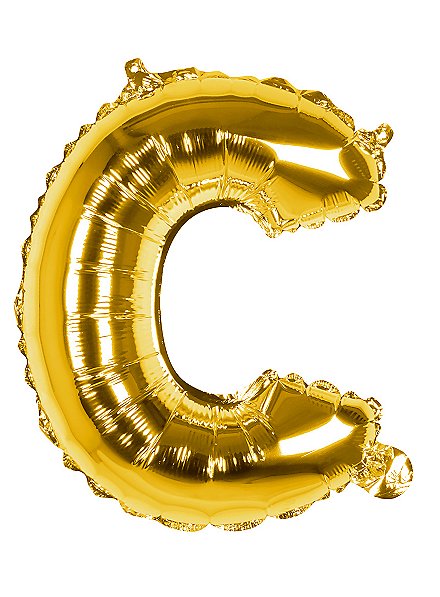 Ballon en plastique lettre C or 36 cm