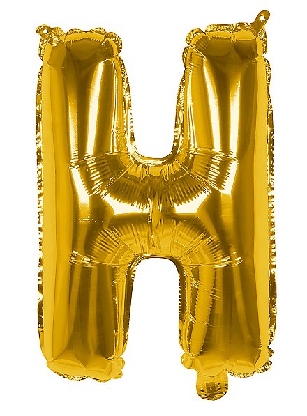 Ballon en plastique lettre H or 36 cm