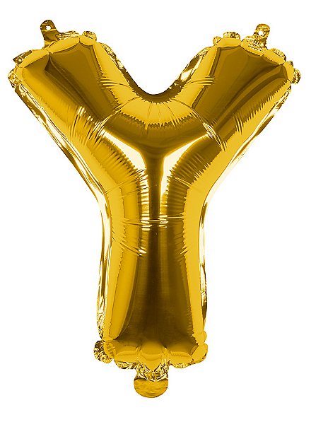 Ballon en plastique lettre Y or 36 cm